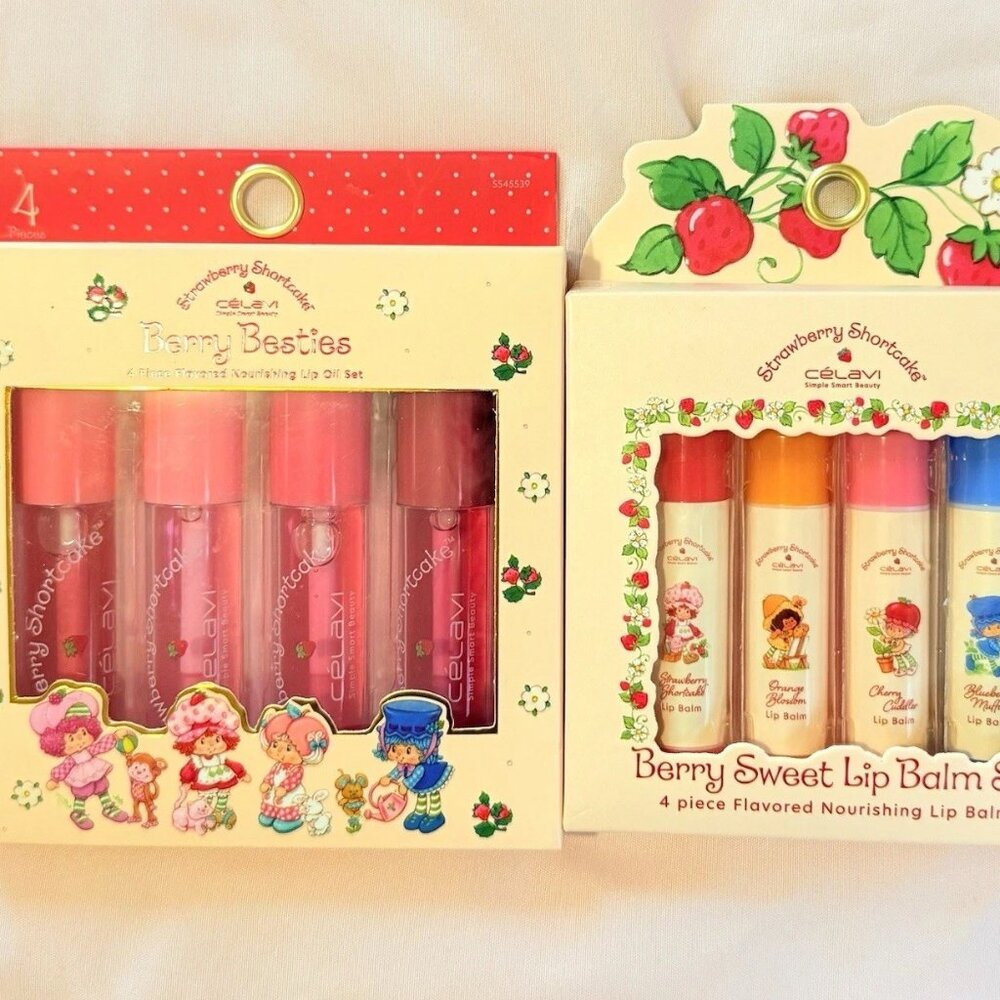 Strawberry Shortcake Celavi Lip Oil & Lip Balm 2x Pack Bundle